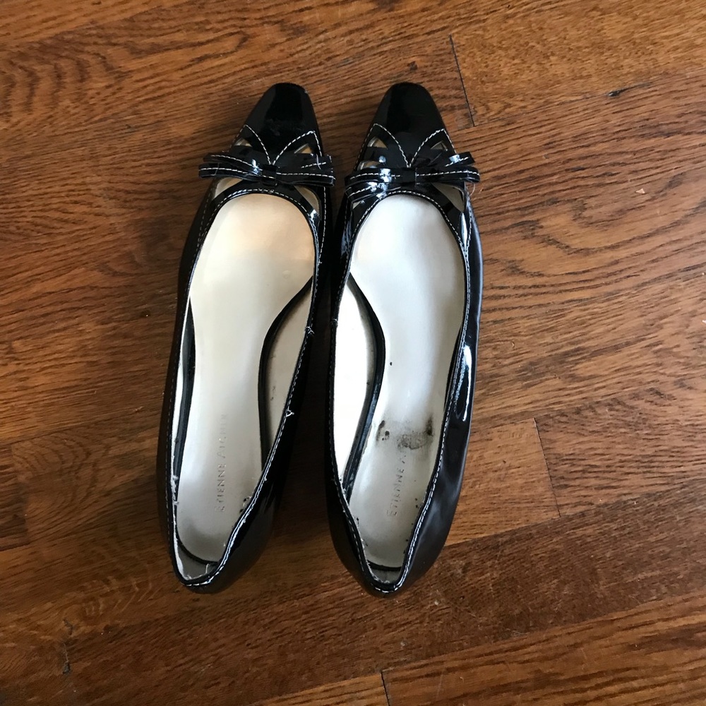 Etienne Aigner Patent Black Shoes size 8
